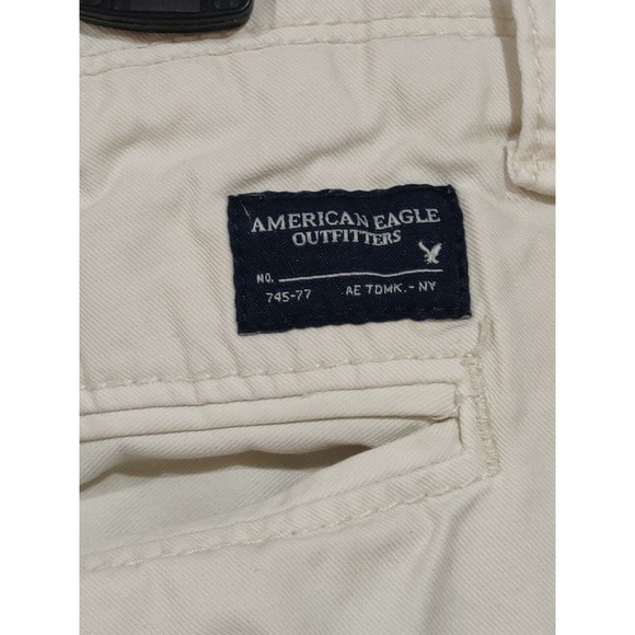 Men's American Eagle "Prep Length" Khaki Chino Shorts W33 X L9,  9" Inseam. - Picture 7 of 12